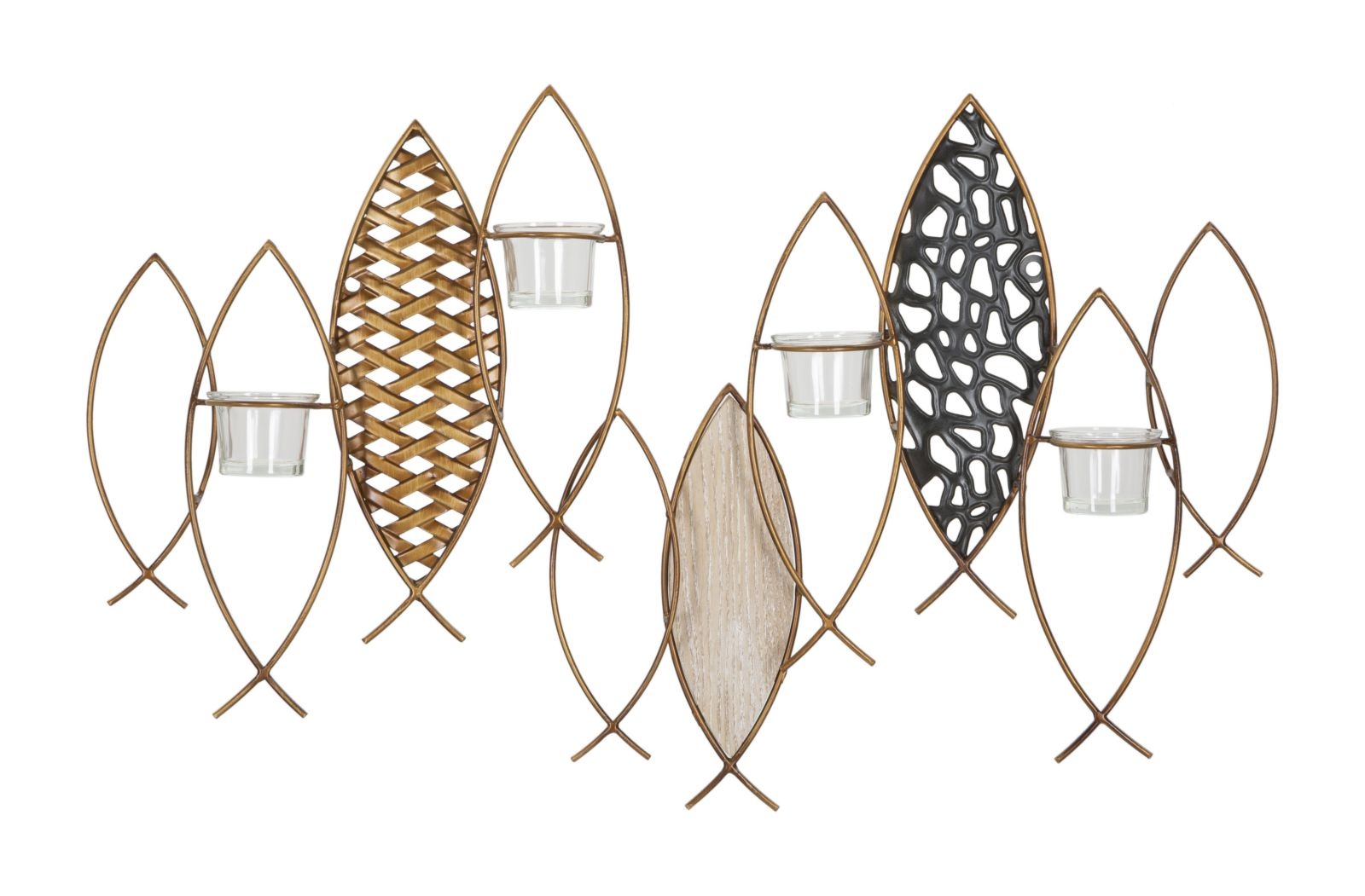 VIS MUUR KANDELAAR CM 66X9X40,5