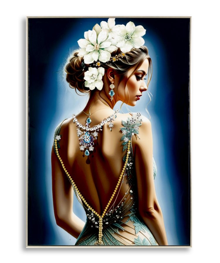 GELAKT DOEK ISABEL MET LIJST -H- CM 72X4X102