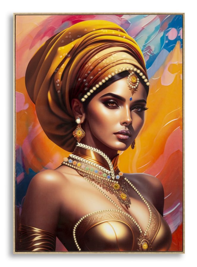 SCHILDERIJ MET LIJST SAMIRA -A- CM 72X4,5X102