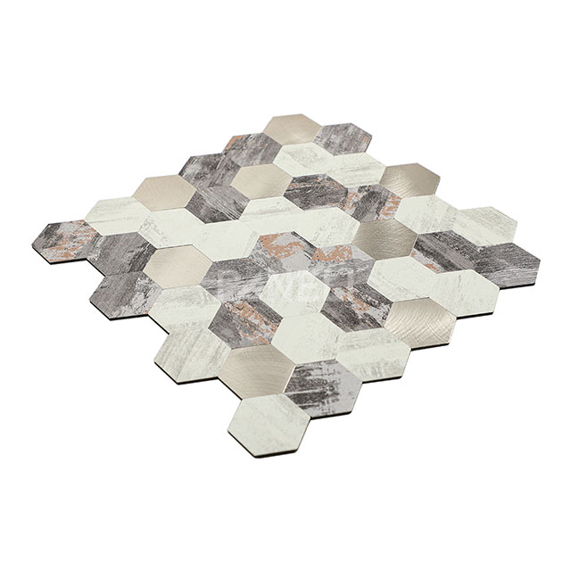 Zelfklevend Mozaiek Hexagon Nature - 30.5 cm x 30.5 cm x 0.40 cm | 0.5 kg | Paneli zelfklevende steenstrips - Afbeelding 3
