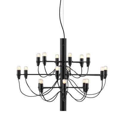 2097|18 by Gino Sarfatti kroonluchter Ø69 opaal zwart