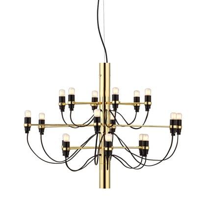 2097|18 by Gino Sarfatti kroonluchter Ø69 transparant messing