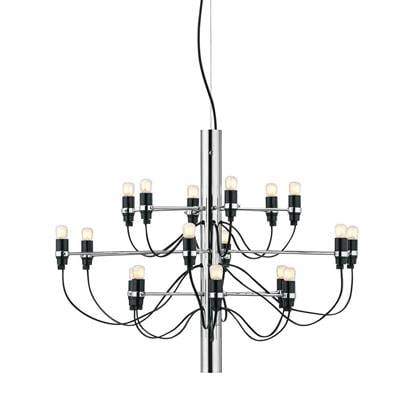 2097|18 by Gino Sarfatti kroonluchteropaal chroom