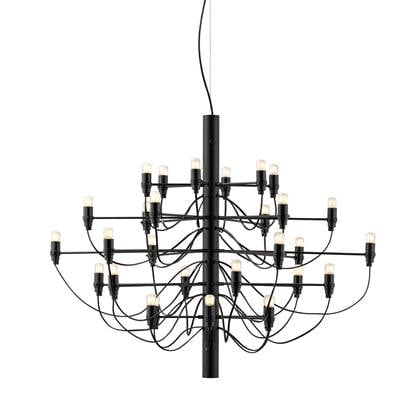 2097|30 by Gino Sarfatti kroonluchter Ø88 opaal zwart