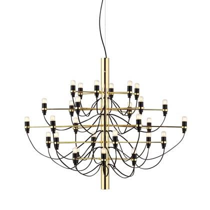 2097|30 by Gino Sarfatti kroonluchter Ø88 transparant messing