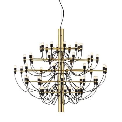 2097|50 by Gino Sarfatti kroonluchter Ø100 opaal messing