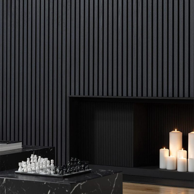 AKU Paneel Akoestisch Vilt Zwart 260x60x2,1cm - 270 cm x 60 cm x 2.1 cm | 10 kg | Paneli akoestische wandpanelen - AKU Wandpanelen - Afbeelding 3