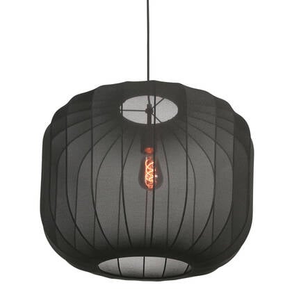 Anne Light & Home Hanglamp Sable Zwart Linnen Ø 55 cm