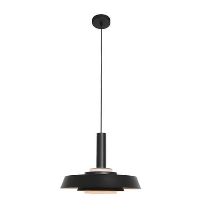 Anne Lighting - hanglamp - Flinter - zwart - aluminium glas - Ø 42cm