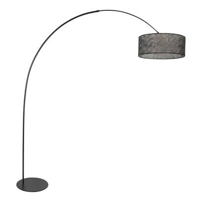 Anne Lighting - vloerlamp - Curve - zwart - metaal - booglamp - E27 -