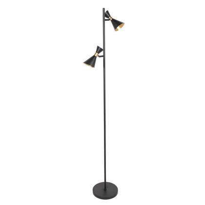 Anne Lighting - vloerlamp - Preto - zwart - metaal - Ø 23cm - GU10 -