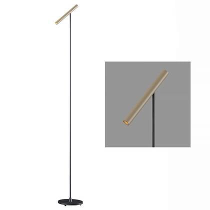 Artdelight Vloerlamp Kansas H 140 cm touch dimmer zwart champagne