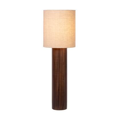 Atmooz Flores L Vloerlamp - Teak|Linnen - Ø35x110cm - E27