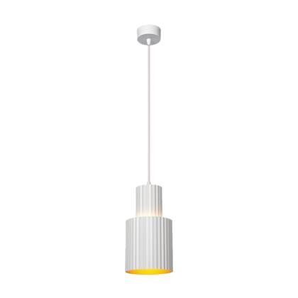 Atmooz Osumi - Wit met Goud - Hanglamp - Ø 12 cm - Metaal - E27 Fitting - 175 cm Verstelbare Hoogte - Elegante Verlichting