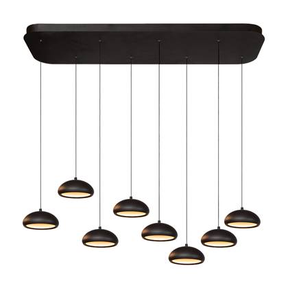 Atmooz Pallaton - Hanglamp - Zwart - 8 Lichtpunten - Rond - 40x130x125