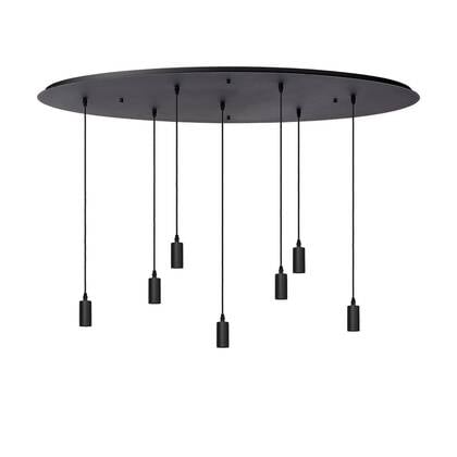 Atmooz Yoki 7 Hanglamp - Zwart - 125x55cm - 7 Pendels - E27