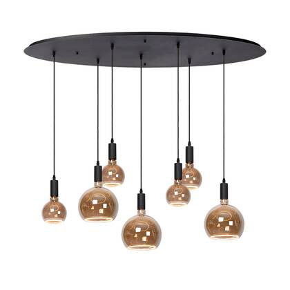 Atmooz Yoki 7 Hanglamp - Zwart - 125x55cm - Floating Globes - E27