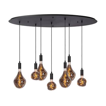 Atmooz Yoki 7 Hanglamp - Zwart - 125x55cm - Neo & Evo - E27