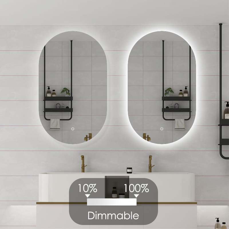 Badkamerspiegel Lina Ovaal 80x40CM | LED | Condensvrij