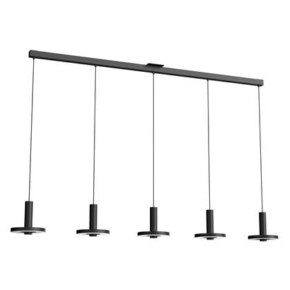 Beads 5 cluster hanglamp LED lineair zwart