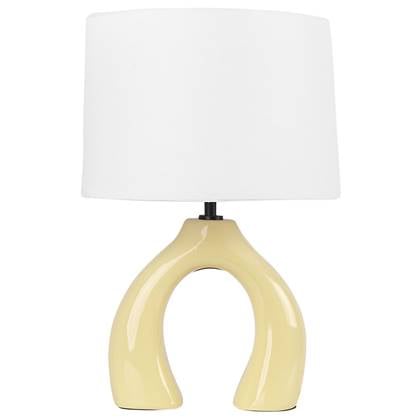 Beliani - ABBIE - Tafellamp - Geel - Keramiek