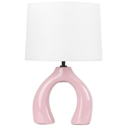 Beliani - ABBIE - Tafellamp - Roze - Keramiek