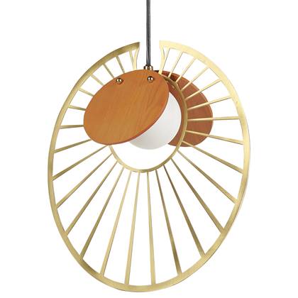 Beliani - BARDO - Hanglamp - Goud|Lichtbruin - Metaal