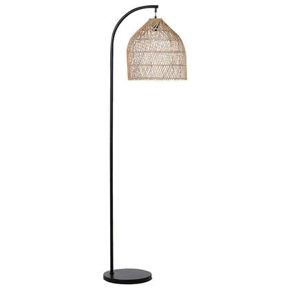 Beliani - BERNICA - Staande lamp - Natuurlijk - Rotan