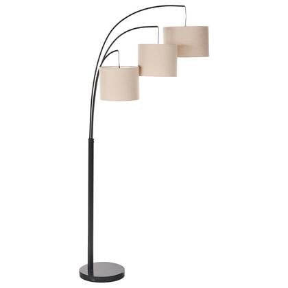 Beliani - CARONI - Staande lamp - Beige|Zwart - Metaal