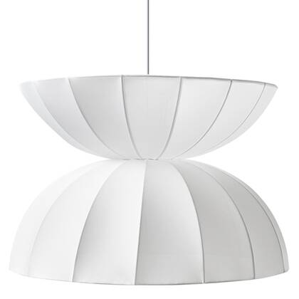 Beliani - DEBONS - Hanglamp - Wit - Kunstzijde