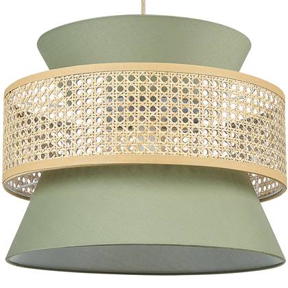 Beliani - LUYANO - Hanglamp - Lichtgroen - Polyester