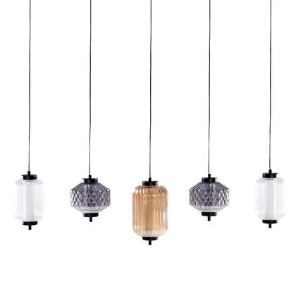 Beliani - SULLANE - Hanglamp 5 lampen - Meerkleurig - Glas