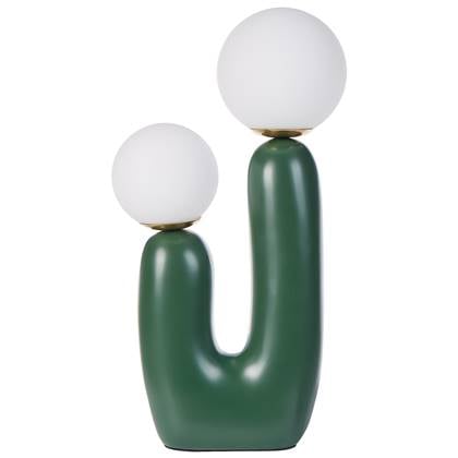 Beliani - TULUN - Tafellamp - Groen - Glas