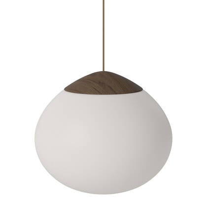 Bolia Acorn Hanglamp Ø 41 cm - Opaalglas - Donker Eiken