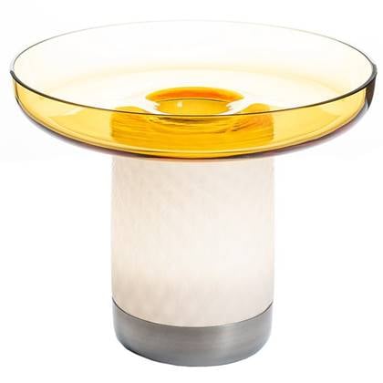 Bontà tafellamp met schaal LED oplaadbaar topaz