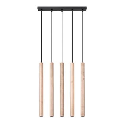 Bussandri Hanglamp modern - Metaal - Hout kleur