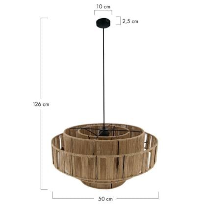 DKNC - Hanglamp Droom - jute - 50x50x26cm - Bruin