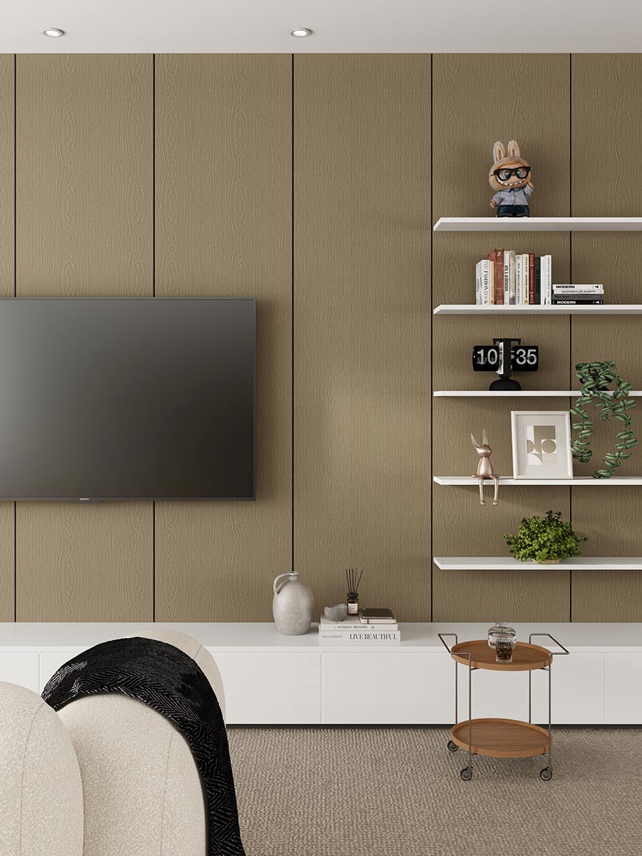 Decor Paneel Walnoot Light 260x60x2,1cm - 260 cm x 60 cm x 2.1 cm | 10 kg | Paneli akoestische wandpanelen - AKU Wandpanelen - Afbeelding 3