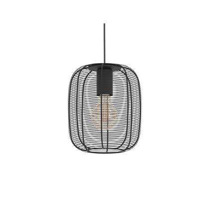 EDI light Rinroe Hanglamp - E27 - Ø 20 cm - 1 lichts - Zwart - Staal