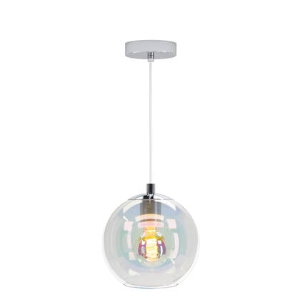 EGLO Ariscani 2 Hanglamp - E27 - Ø 20 cm - gekleurd glas - Chroom