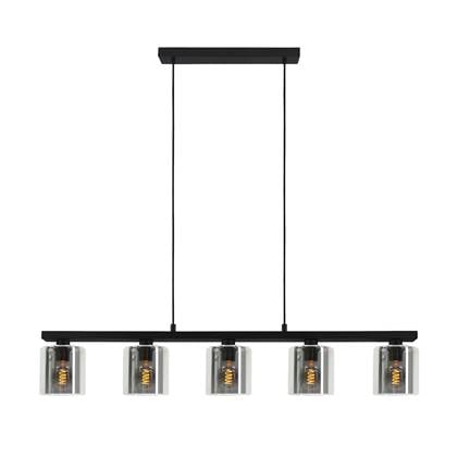 EGLO Cadley Hanglamp - E27 - 121 cm - Rookglas - Smoke - Zwart