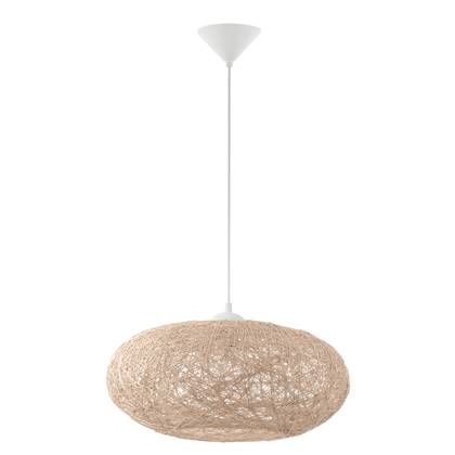 EGLO Campilo - Hanglamp - 1 Lichts - Ø45cm - Wit - Beige
