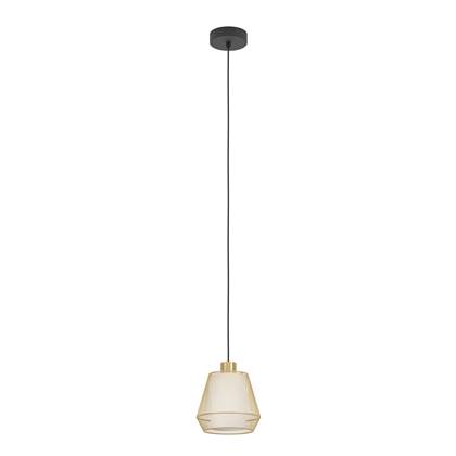 EGLO Ciudadela Hanglamp - E27 - Ø 18 cm - Zwart|Goud|Wit - Textiel