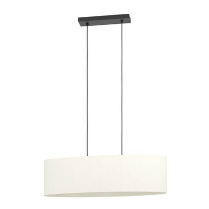 EGLO Febres Hanglamp - E27 - teddy stof - Zwart|Wit