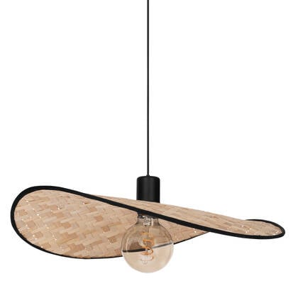 EGLO Marywell Hanglamp - E27 - Hout - Zwart|Bruin