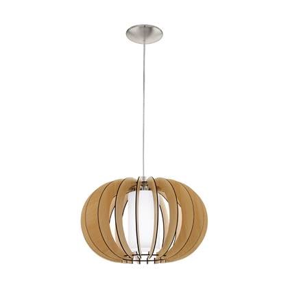 EGLO Stellato 1 Hanglamp - 1 Lichts - Ø40cm - Nikkel-Mat - Ahorn