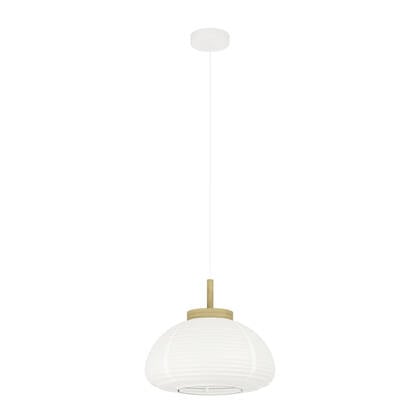 EGLO Summerhill Hanglamp - E27 - Ø 40 cm - Hout & Papier - Wit