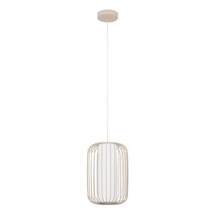 EGLO Terrarosa Hanglamp - E27 - Ø 24 cm - Zand|Wit - Textiel