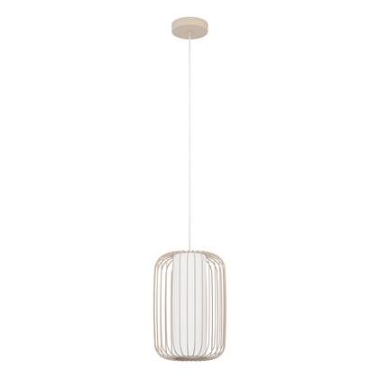 EGLO Terrarosa Hanglamp - E27 - Ø 24 cm - Zand|Wit - Textiel