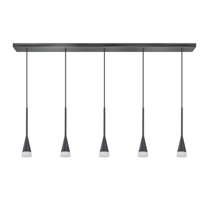 ETH Defender Hanglamp balk mat zwart excl. 5xGU10